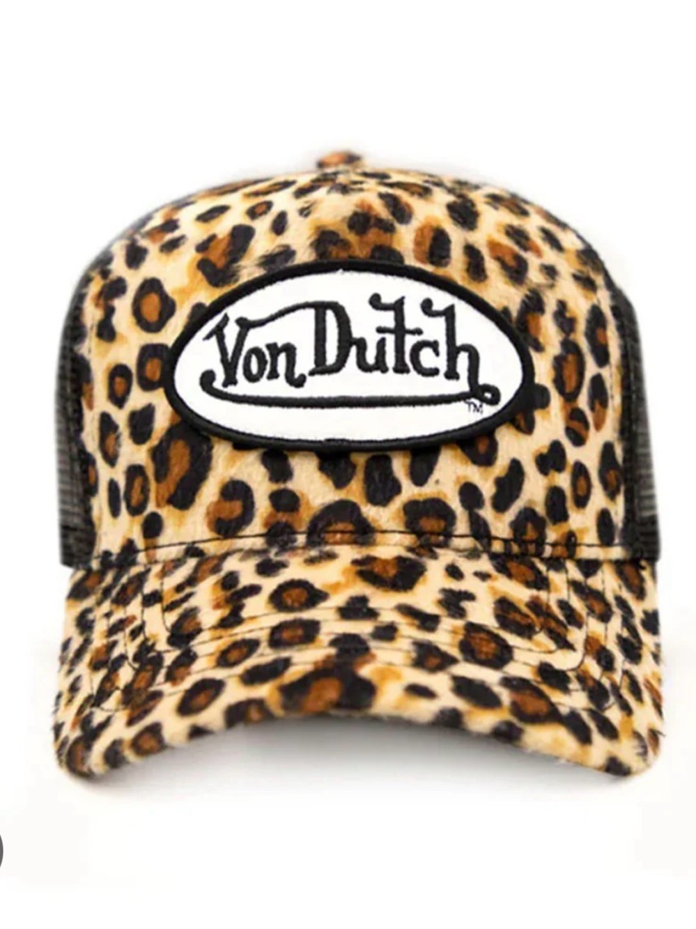 Von Dutch Leopard Print Cap with Black Brim and Exclusive Gold Logo - Picture 9 of 11